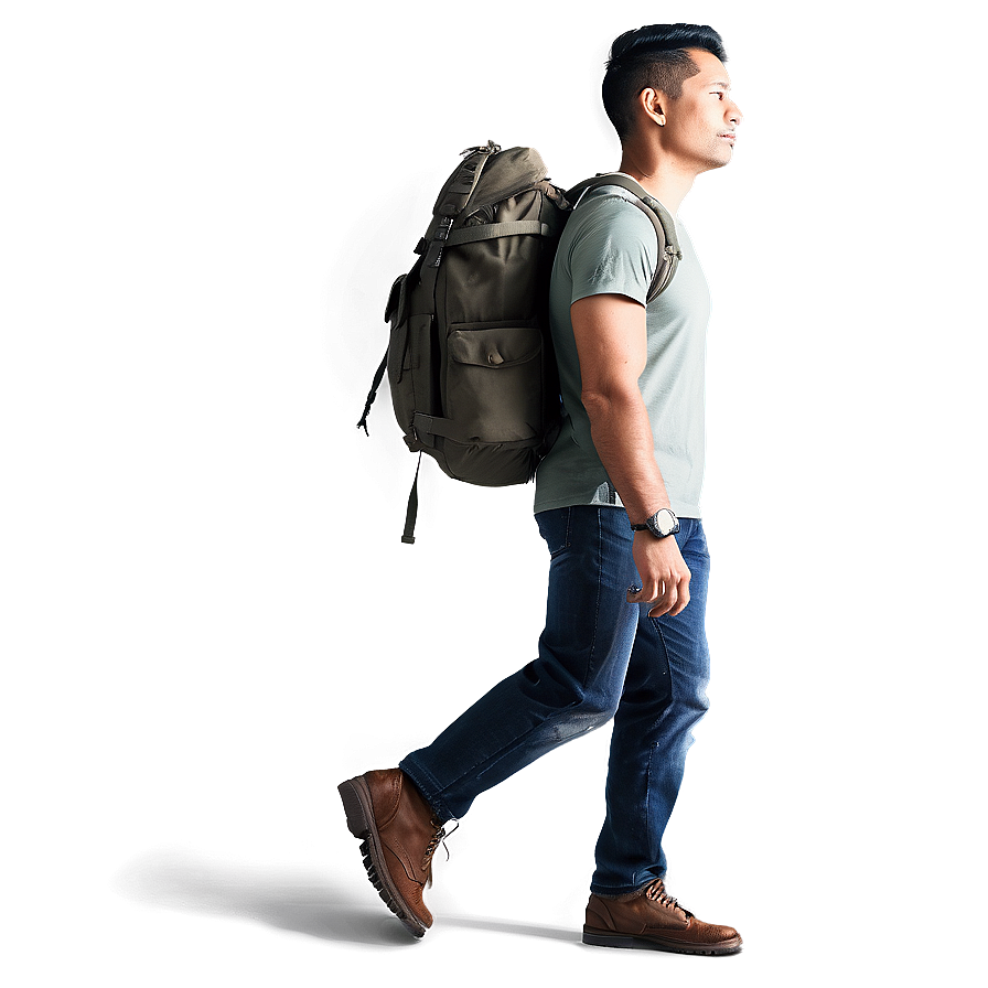 Walking With A Backpack Png 85