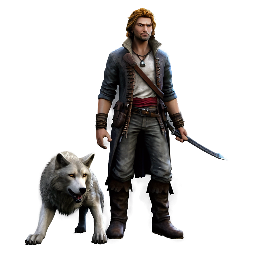 Wanderer And Wolf Png 14