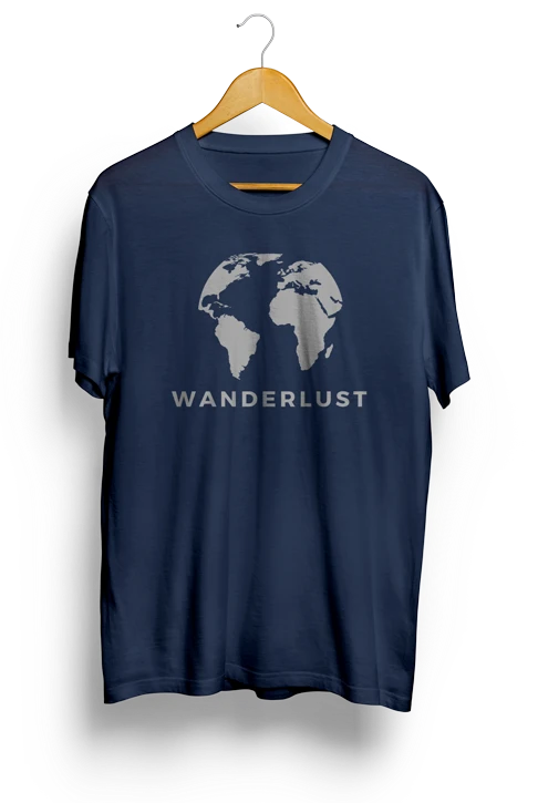 Wanderlust T Shirton Hanger