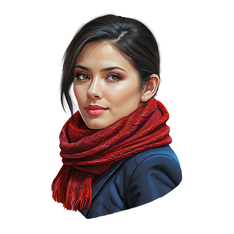 Warm Red Scarf Png Jge83