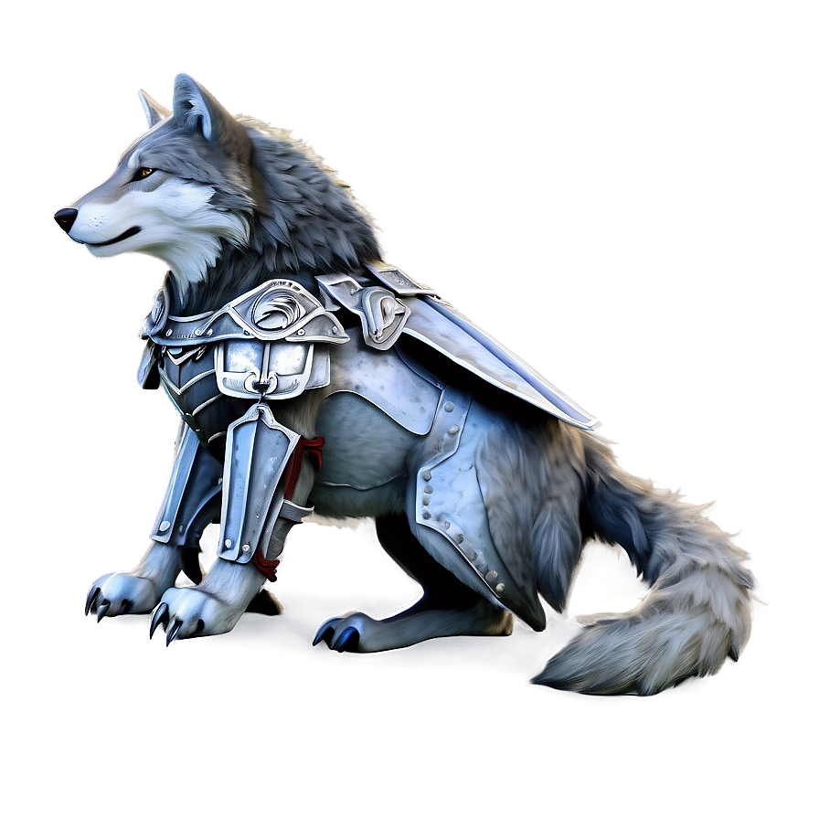 Warrior Wolf In Armor Png Ddk