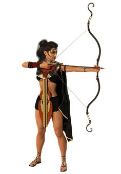 Warrior Woman Aiming Bow