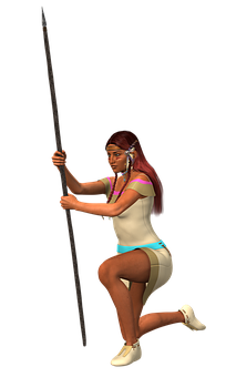 Warrior Woman3 D Character