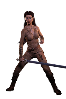 Warrior Woman3 D Model