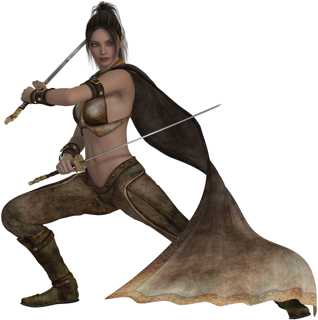 Warrior Womanwith Swords