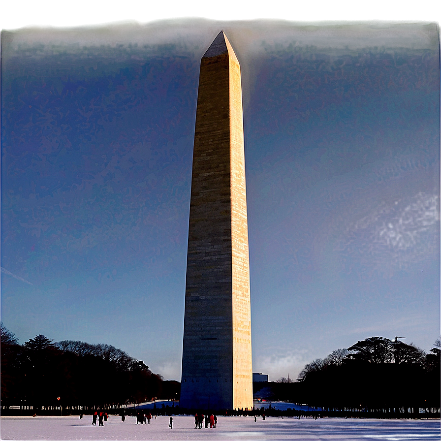 Washington Monument In Winter Wonderland Png 59