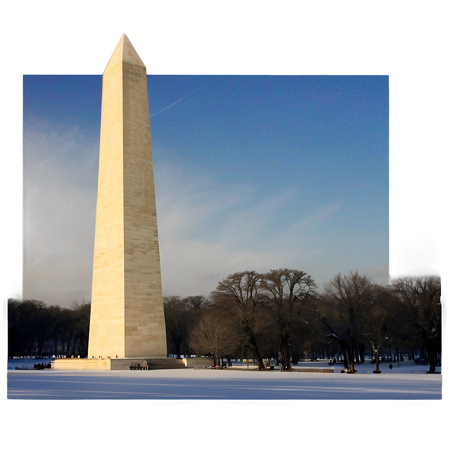 Washington Monument Snowy Scene Png 36