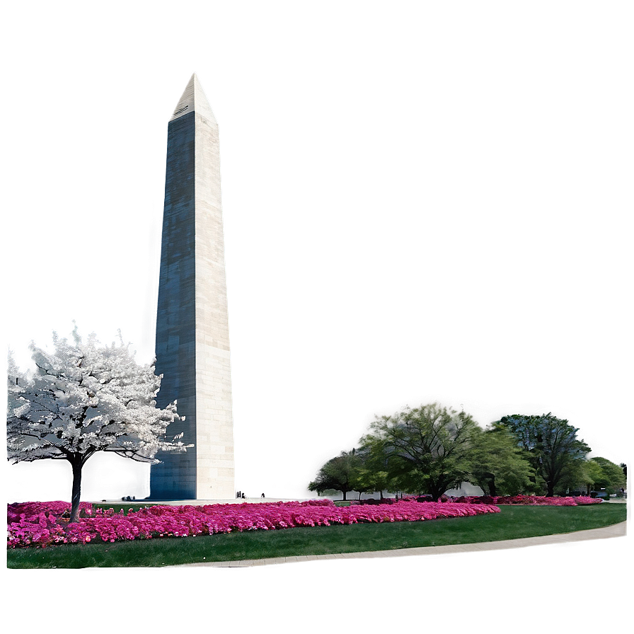 Washington Monument Spring Landscape Png Dna46