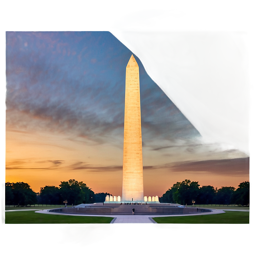 Washington Monument Sunrise Scenery Png 06202024