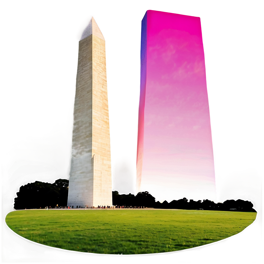 Washington Monument Sunset Background Png Fto