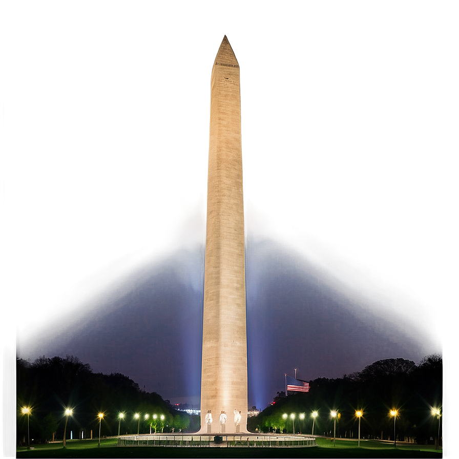 Washington Monument Under Starry Night Png 06202024