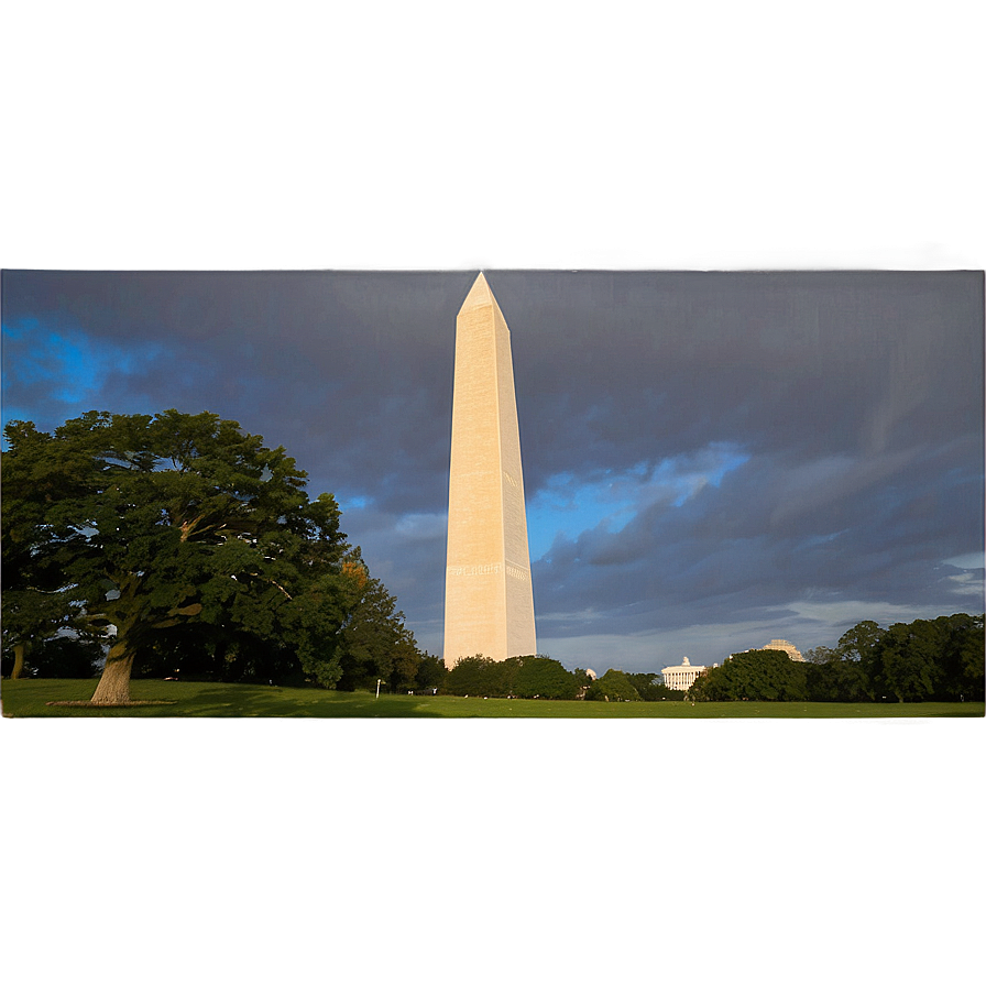 Washington Monument With Rainbow Background Png Evm14