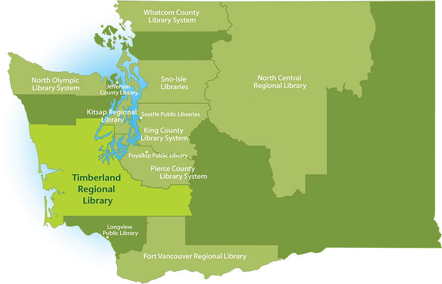 Washington State Library Systems Map