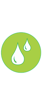 Water Drops Icon Green Oval Background