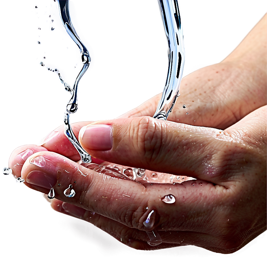 Water Drops On Washing Hands Png 06122024