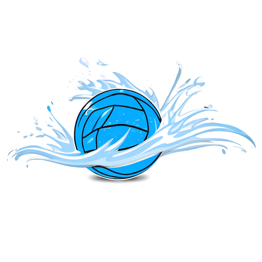 Water Polo Ball With Waves Png 10