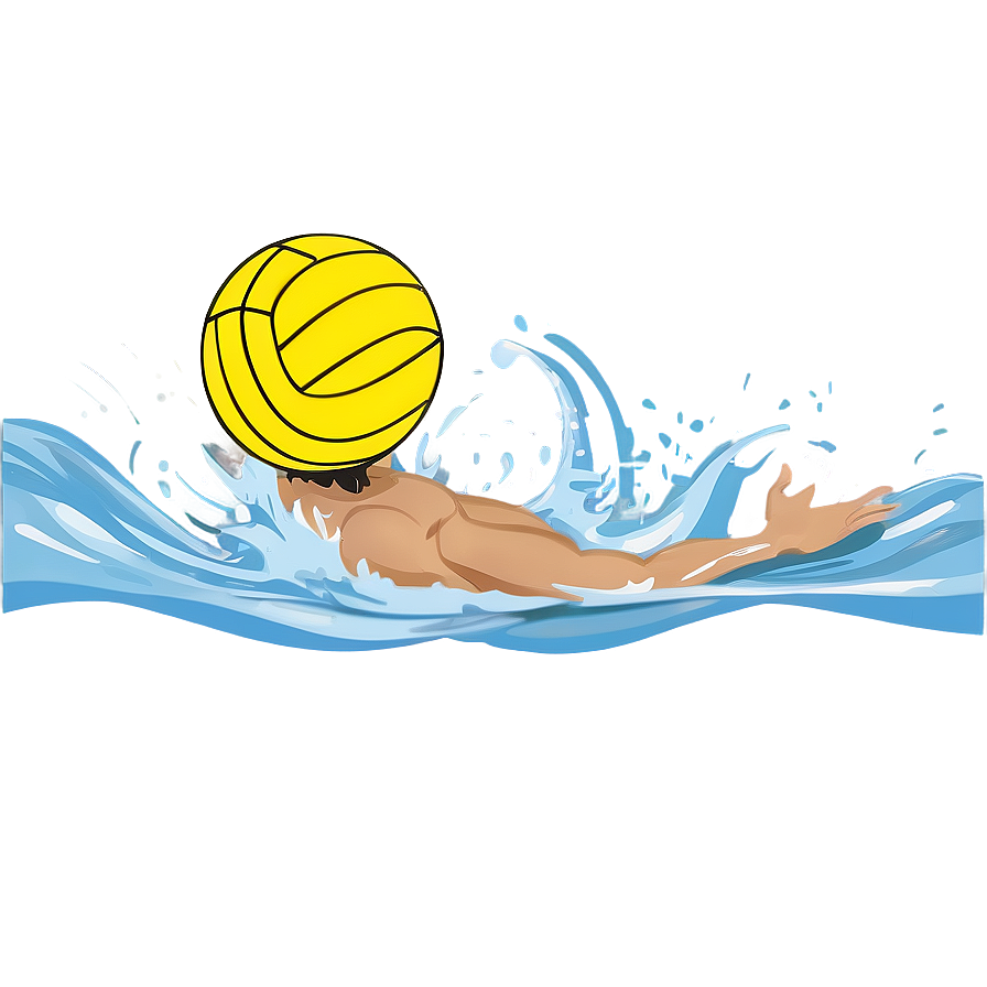 Water Polo Ball With Waves Png Cva