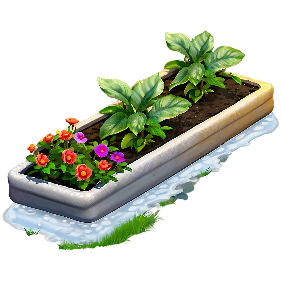 Water-saving Flower Bed Png Oxn90