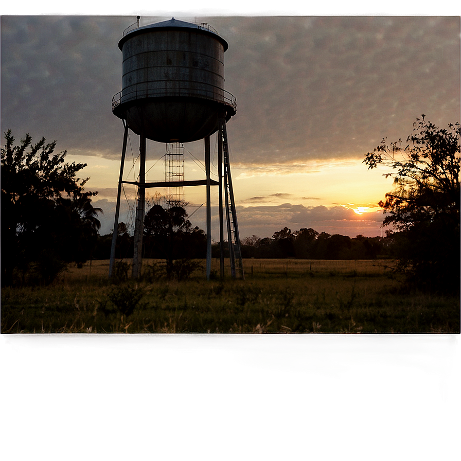 Water Tower At Dawn Png Pbl