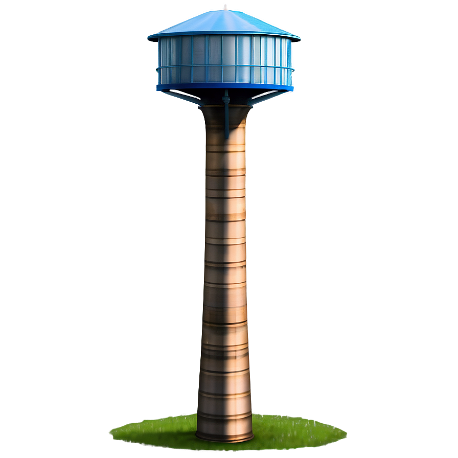 Water Tower On Hilltop Png 5