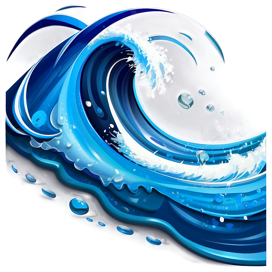 Water Wave Illustration Png 05042024