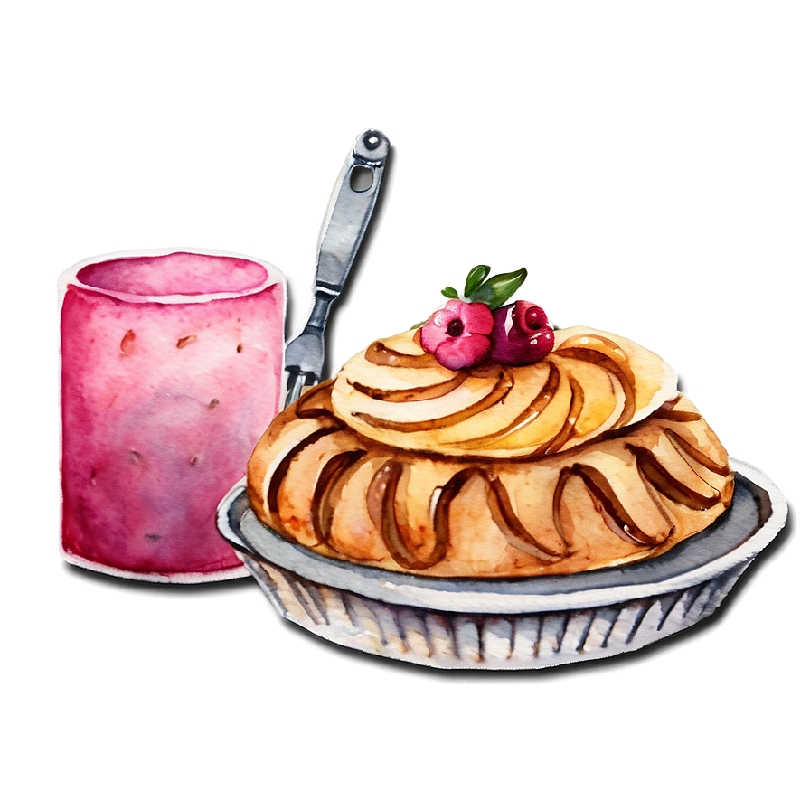 Watercolor Baking And Pastry Png 05032024