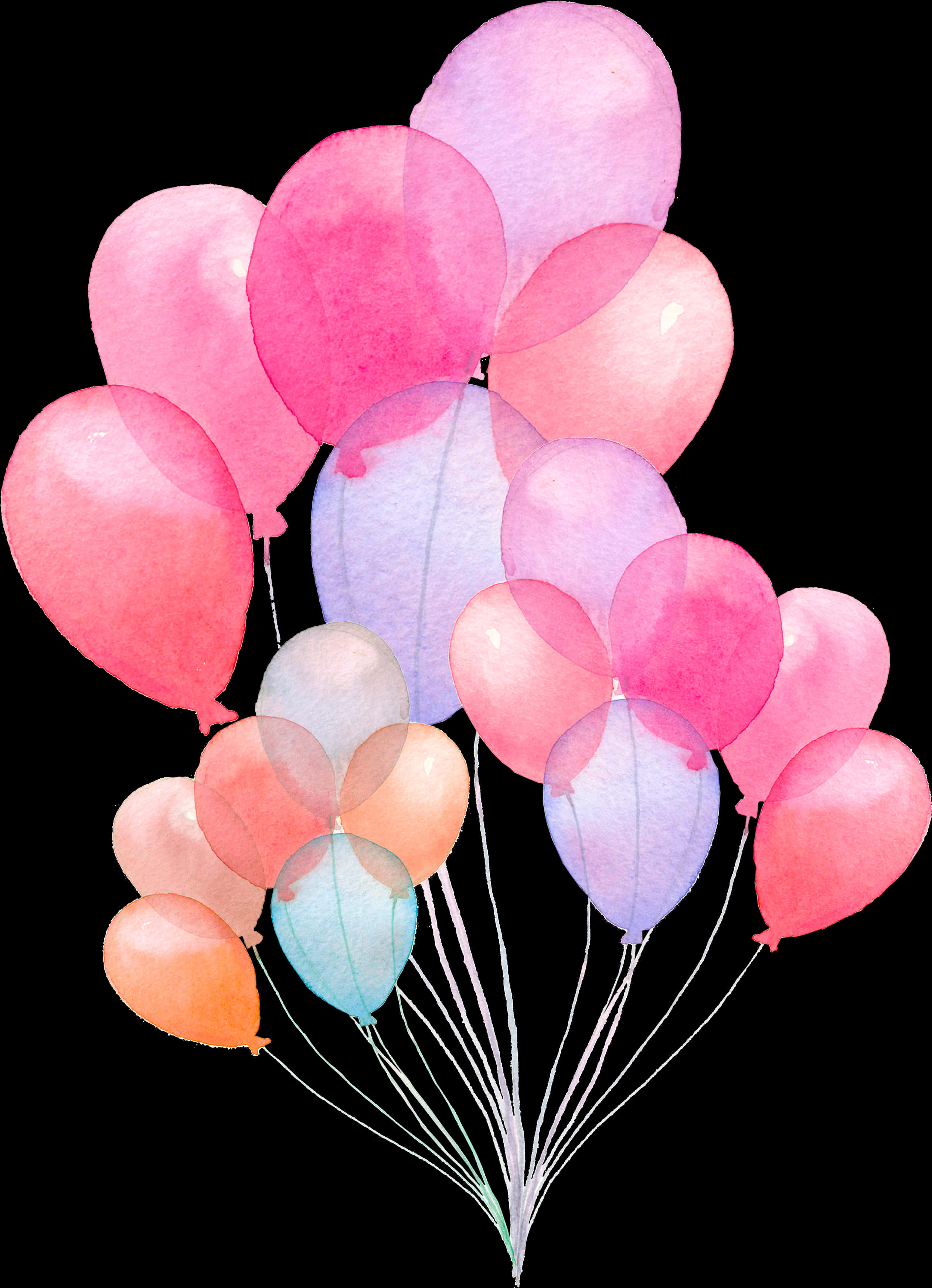 Watercolor Balloons Artwork