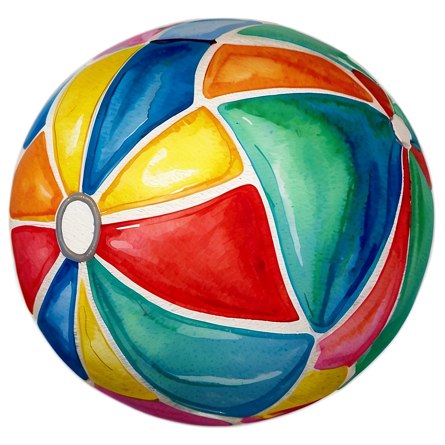 Watercolor Beach Ball Png Lke