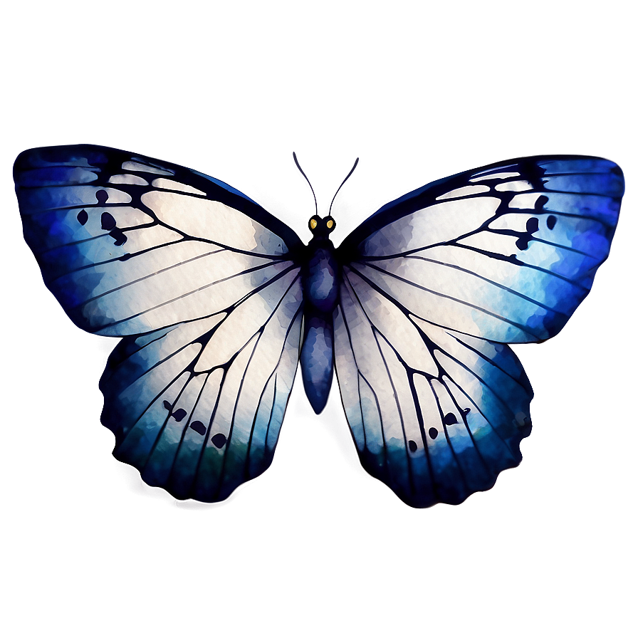Watercolor Blue Butterfly Png 05212024