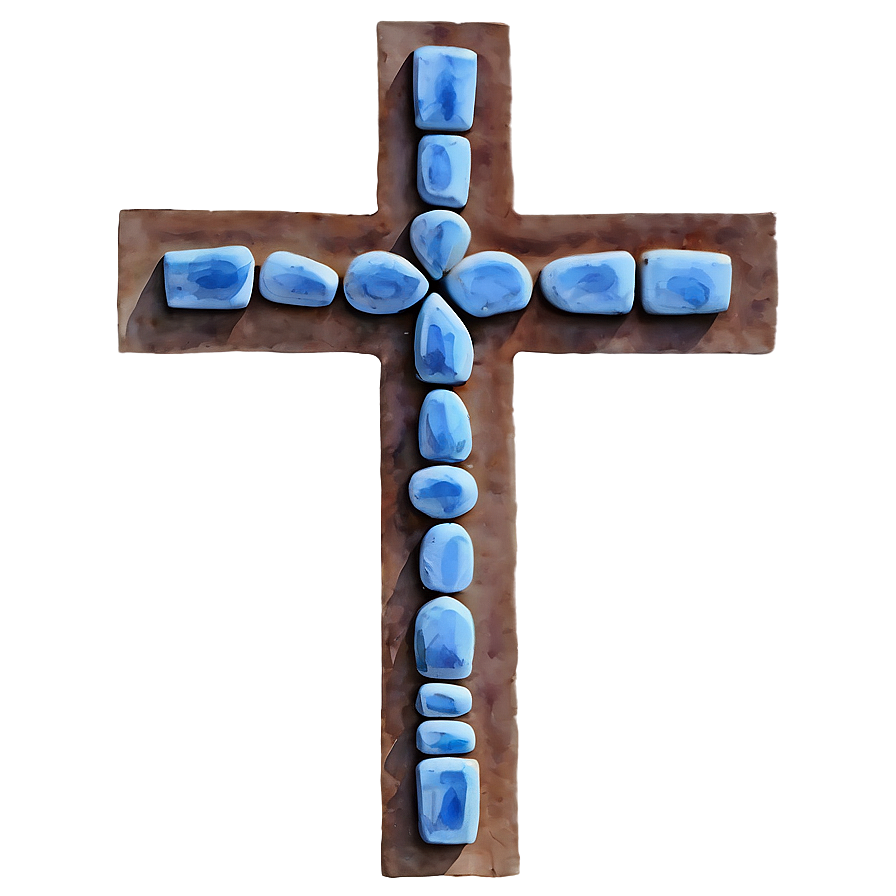 Watercolor Blue Cross Png 06292024