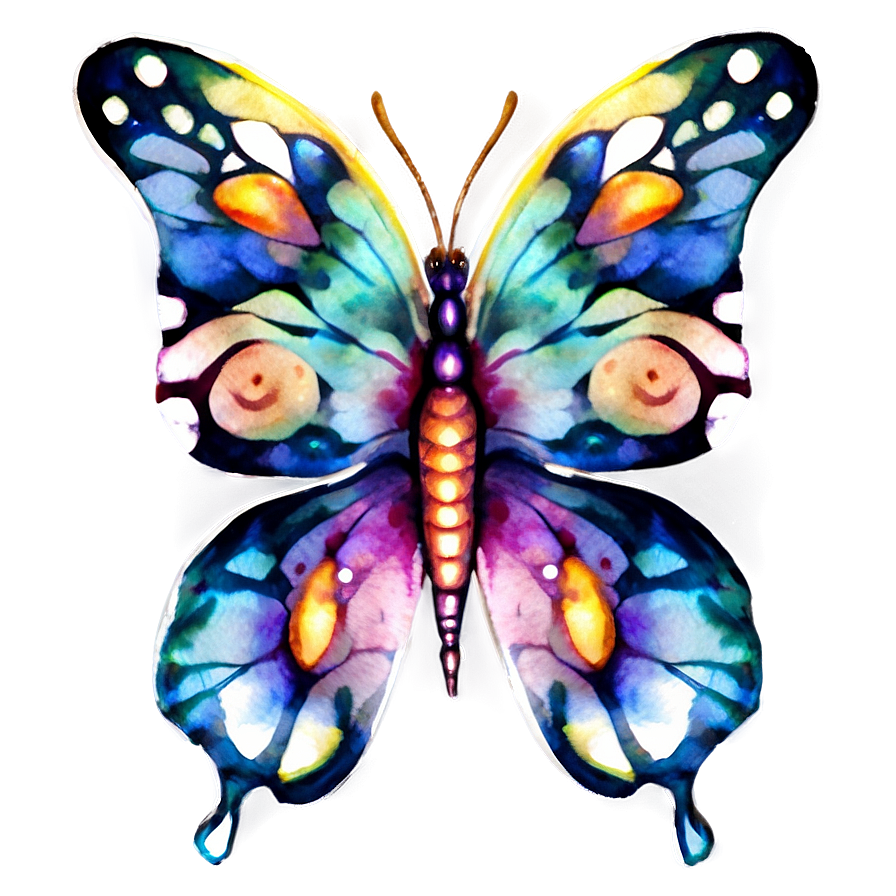 Watercolor Butterfly Design Png 04292024