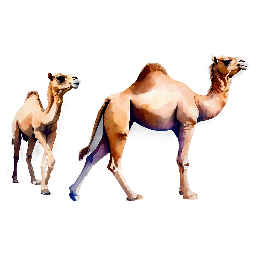 Watercolor Camel Png 05212024