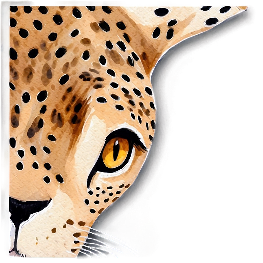 Watercolor Cheetah Print Art Png 21