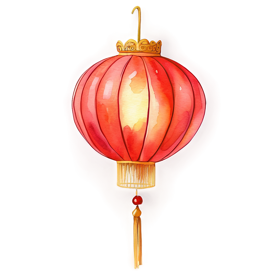 Watercolor Chinese Lantern Png 60