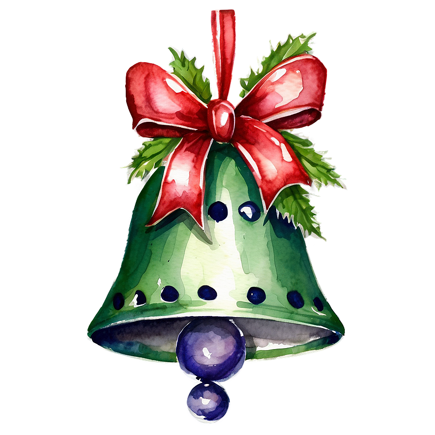 Watercolor Christmas Bells Png Rbr