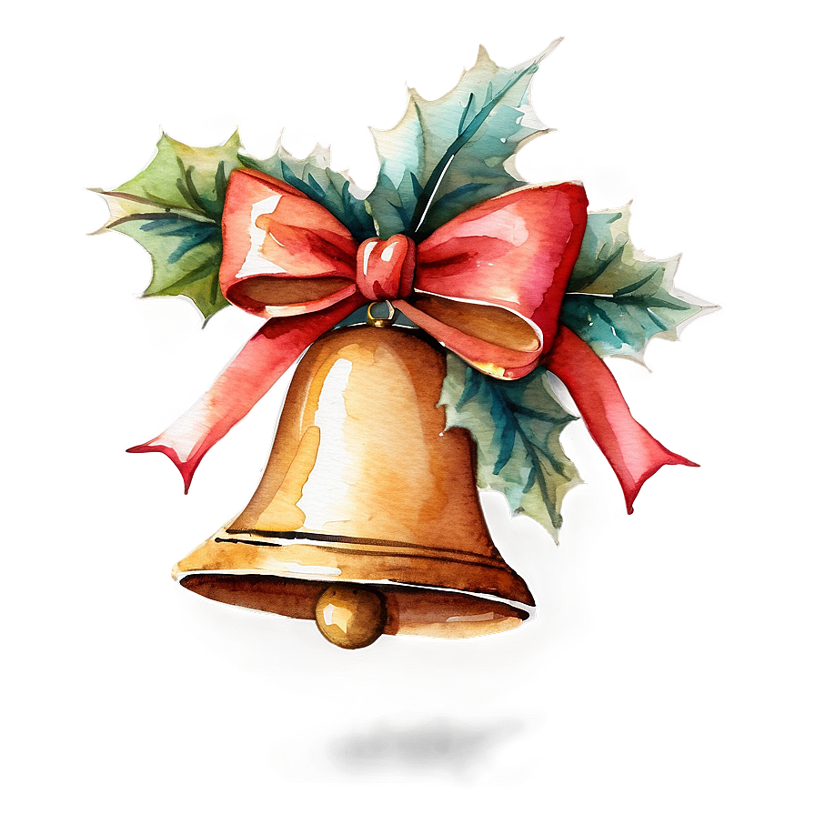 Watercolor Christmas Bells Png Wtq