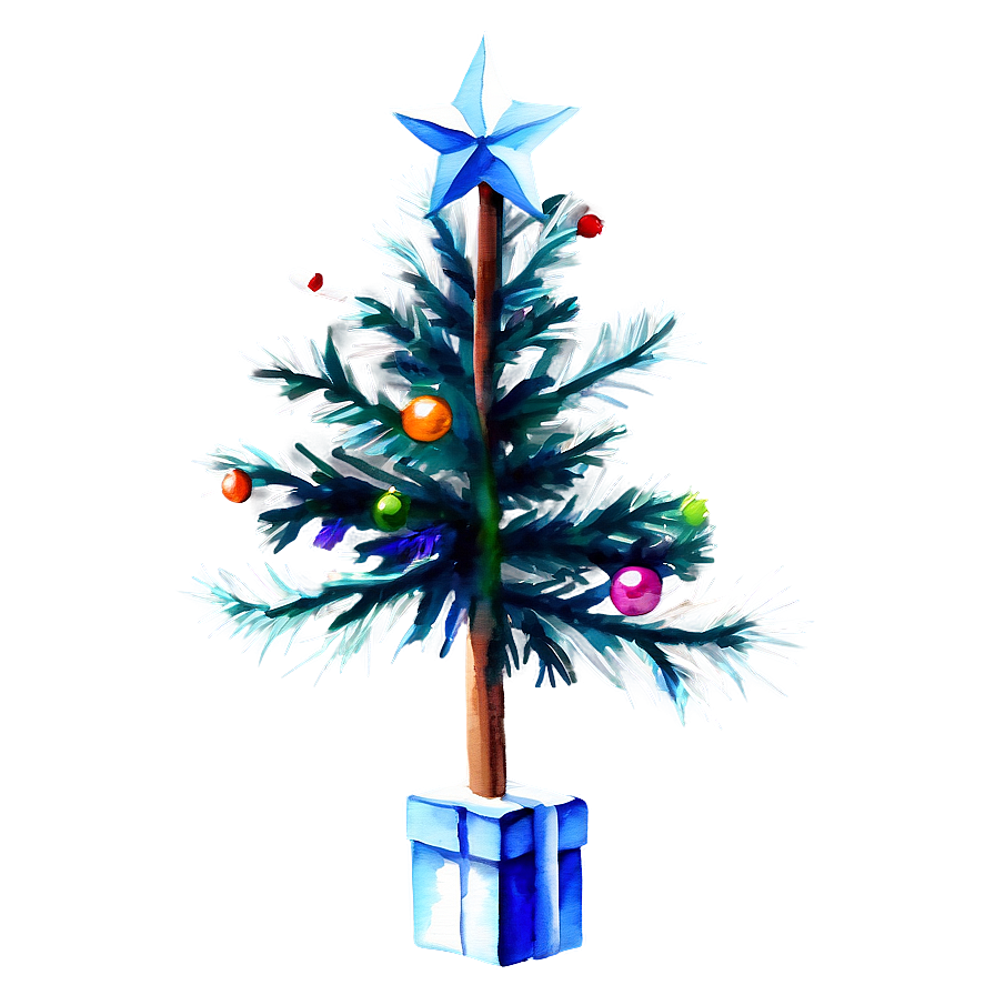 Watercolor Christmas Tree Png 04292024