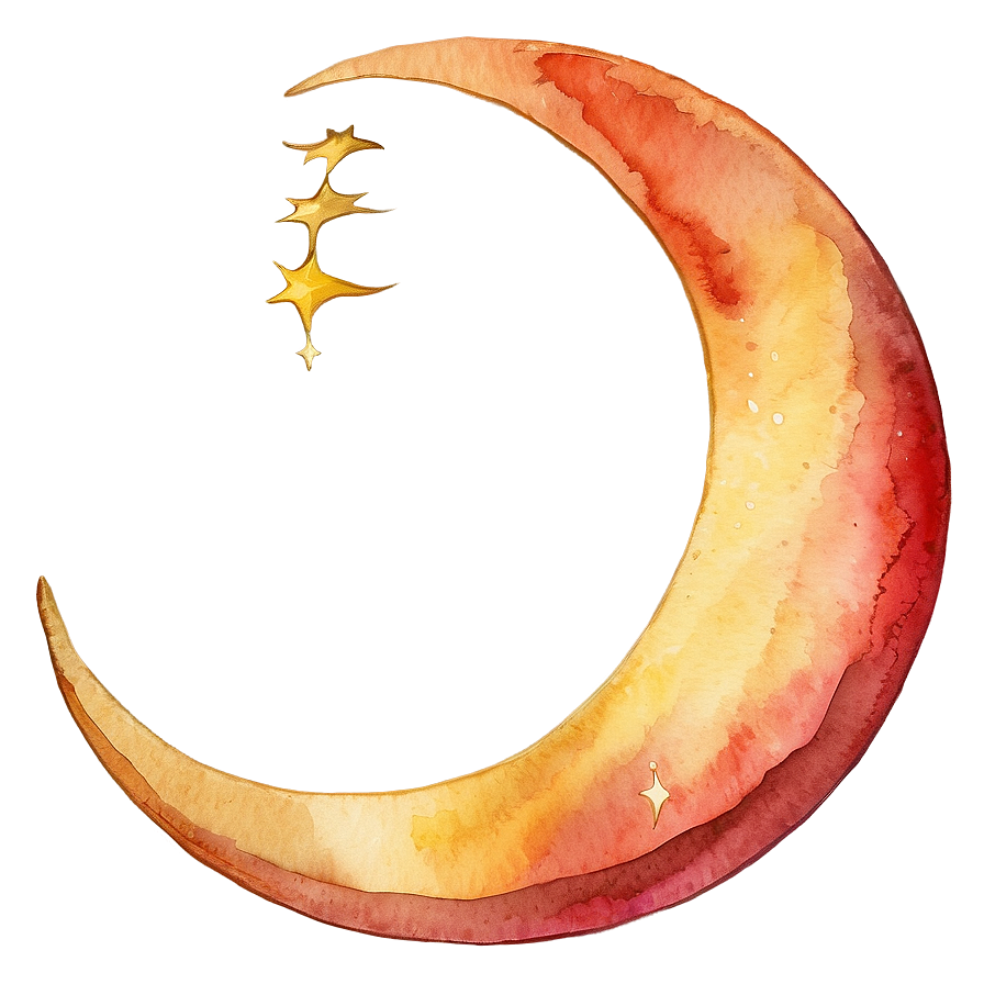 Watercolor Crescent Moon Png Qxx80