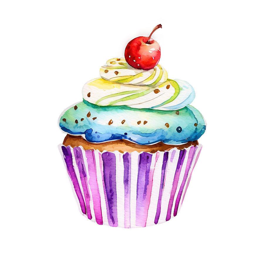 Watercolor Cupcake Png Xkc57