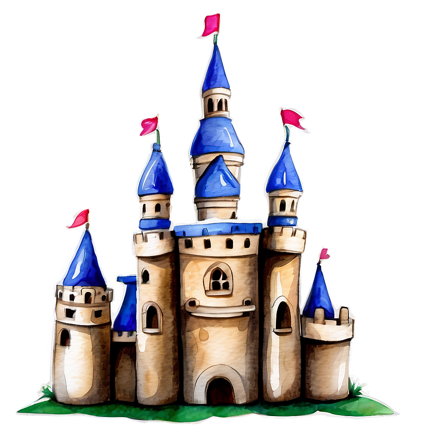 Watercolor Fairy Tale Castles Png Imq