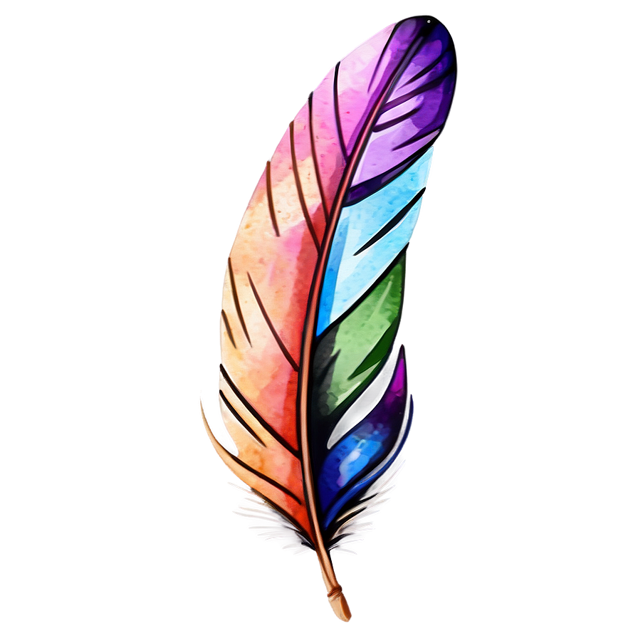 Watercolor Feather Art Png 51