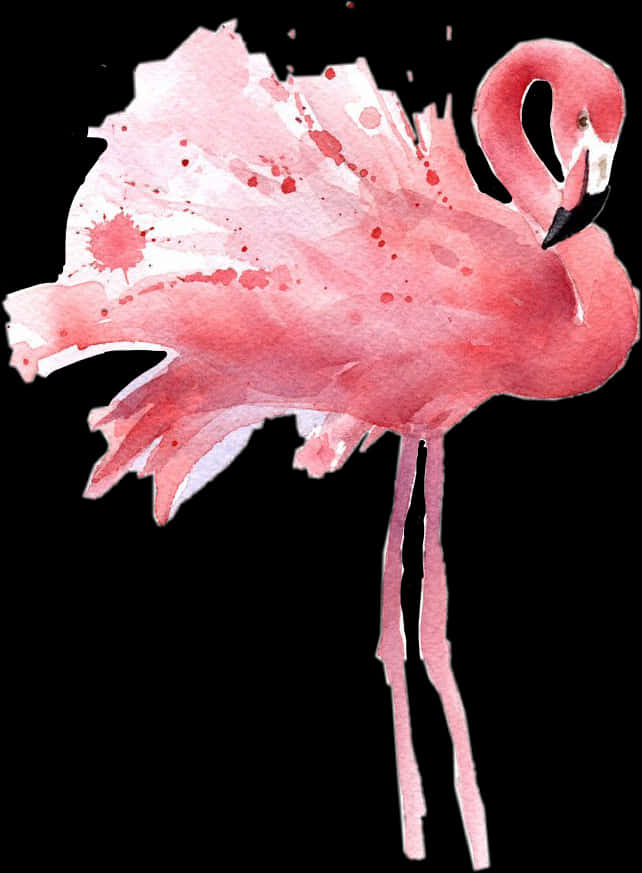 Watercolor Flamingo Artwork