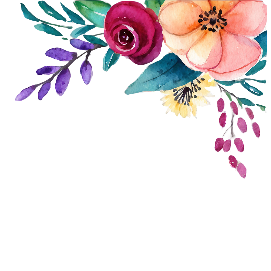 Watercolor Floral Arrangement Png Uic67