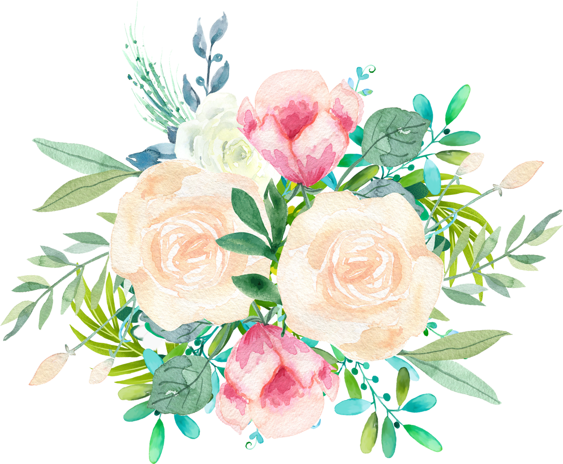 Watercolor Floral Bouquet Illustration