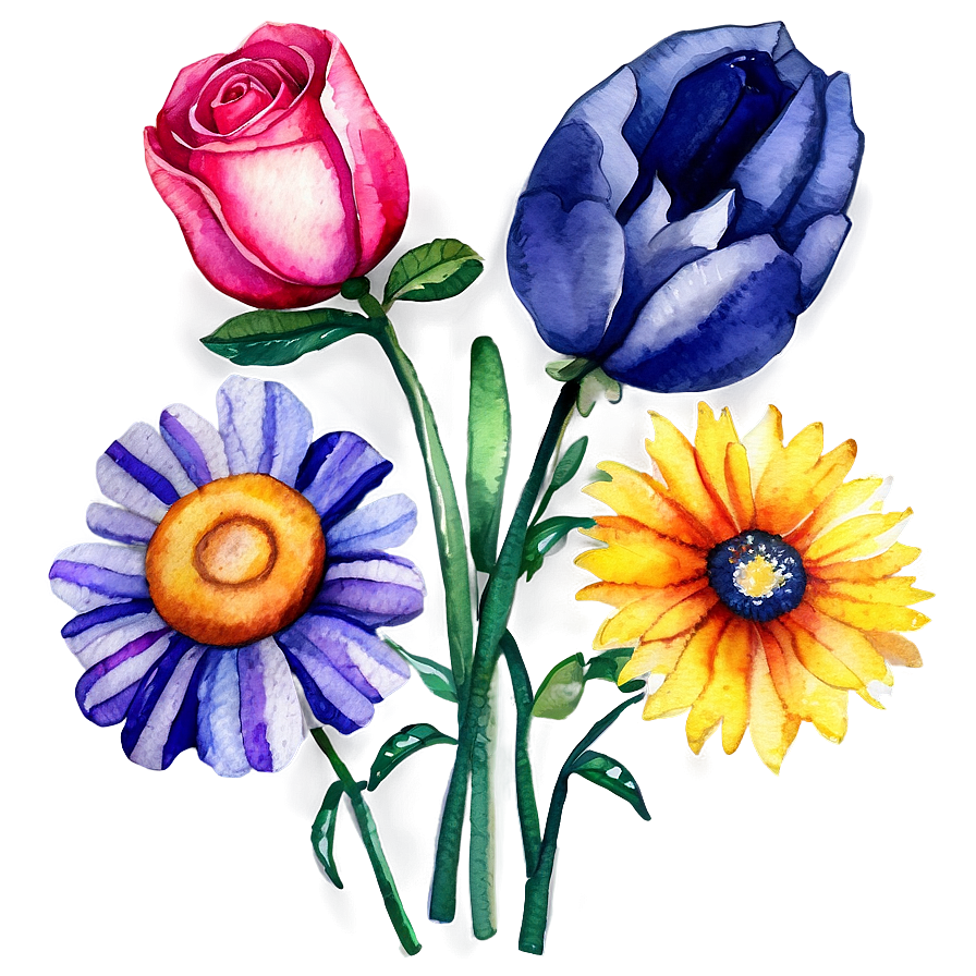 Watercolor Floral Bouquets Png 05252024