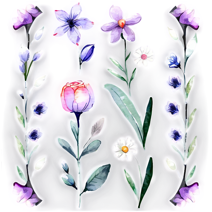 Watercolor Floral Design Png Qro94