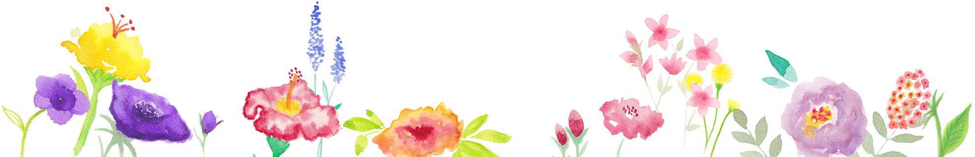 Watercolor Floral Header