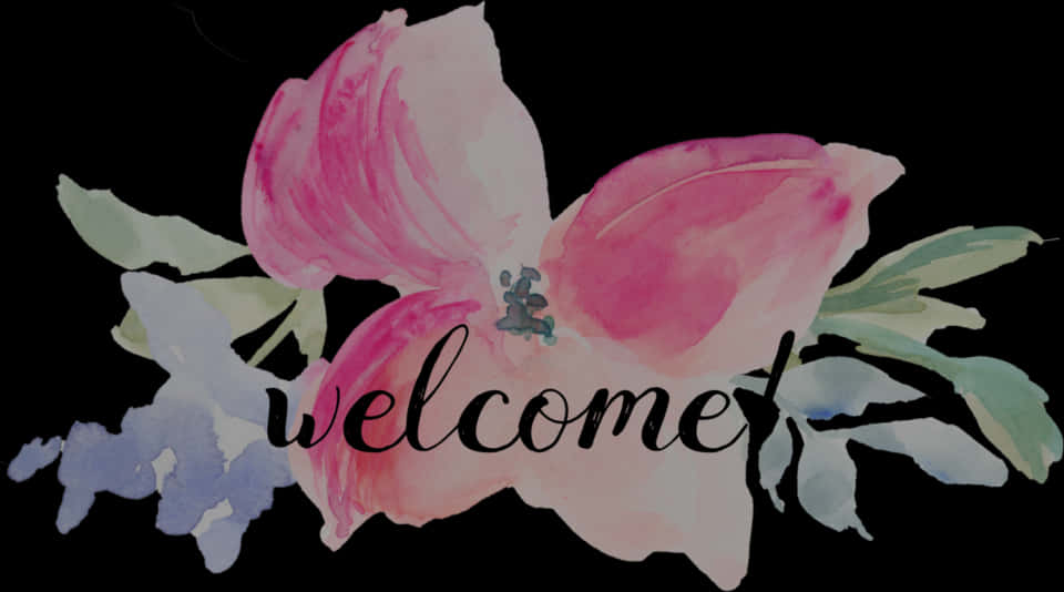 Watercolor Floral Welcome Sign