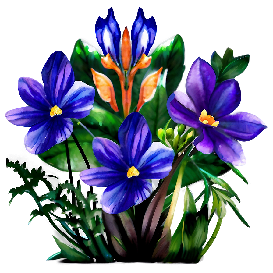 Watercolor Flower Fantasy Png Pvf