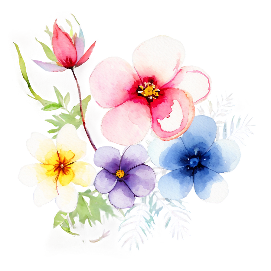 Watercolor Flower Fusion Png Kag